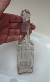 Art Deco lichtroze persglazen olie azijn fles