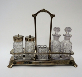 Art Nouveau cruet condiment castor set