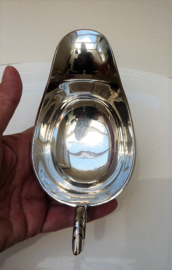 Silver plated footed sauce bowl Rococo style
