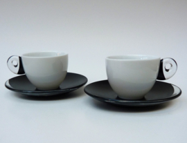 Guzzini Feeling black white espresso cups