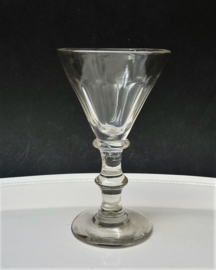 Transparant port wine glasses early 19th century