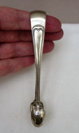 English silver plated Fiddle Thread sugar tongs