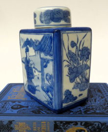 Vintage Blauw Wit Chinees porseleinen theebus