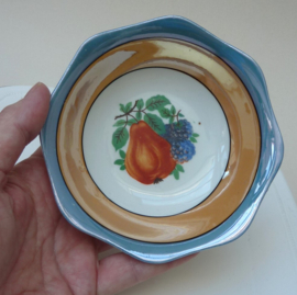 Art Deco lustreware porcelain fruit bowls