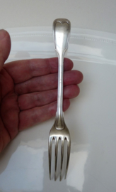 Wellner Augsburger Faden silver plated dessert fork antique model