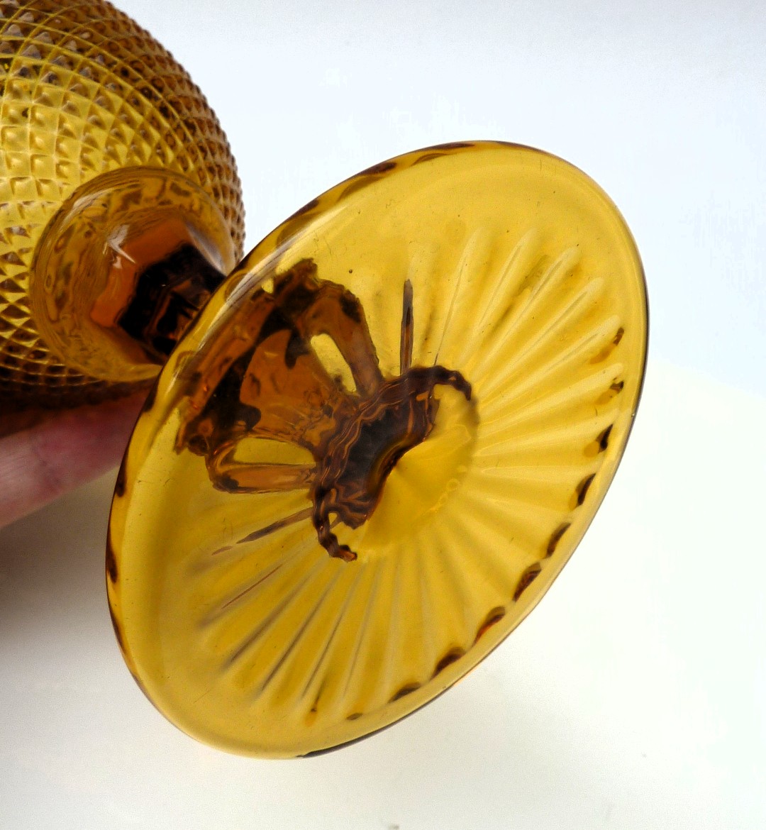 Ivima Vista Alegre waterglas Bicos Diamond Point Amber