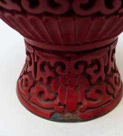 Chinese Cinnabar lacquer vase