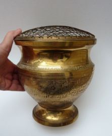 Brass flower frog vase XL