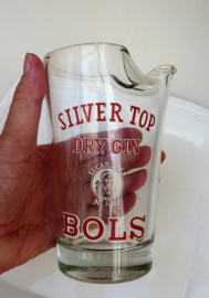 Bols Silver Top Dry Gin glass pitcher