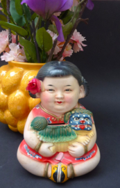 Mid Century Chinese girl Hui Shan Ah Fu money box