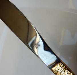 Royal Sealy Japan Hollywood Regency gold plated table knives