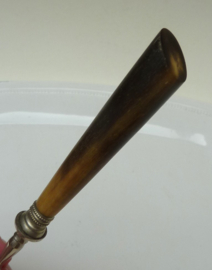 Antique pickle fork with horn handle
