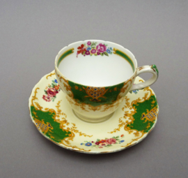 Grosvenor Windsor green cup and saucer
