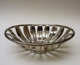 Mid Century Modern chromed fruit basket