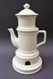 Vintage faience tisaniere teapot for one