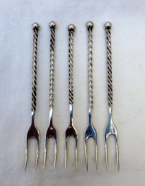 Orfevrerie Miele Brussel silver plated set cocktail spoons and forks