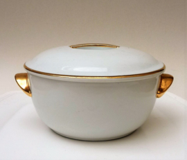Royal Worcester white gold porcelain lidded tureen