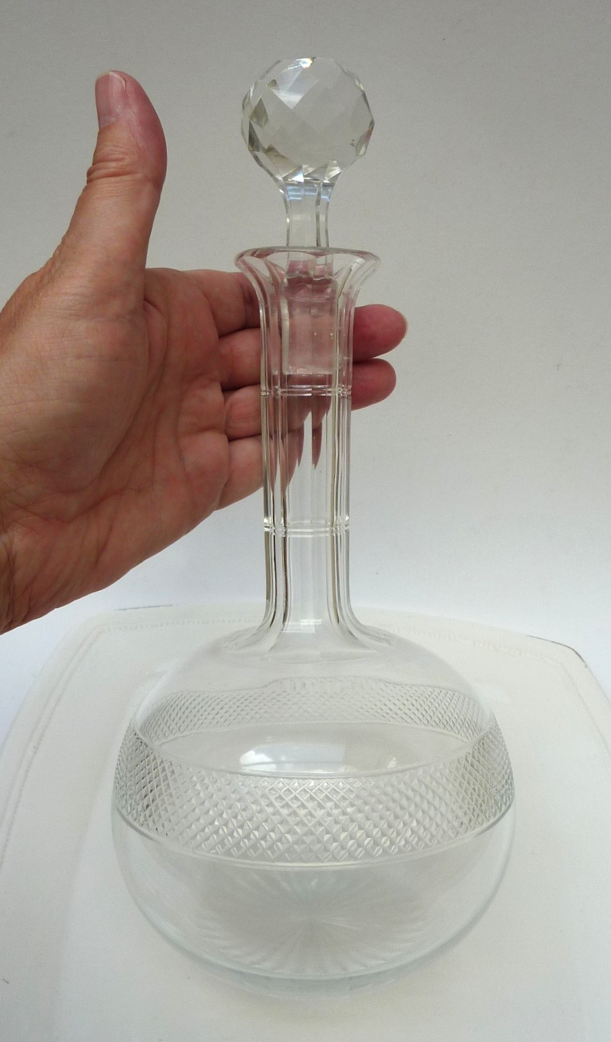 Victorian shaft and globe decanter