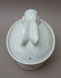 White ceramic hare tureen Japan