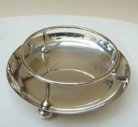 Pearce and Sons Leeds Art Deco glazen jampot in verzilverde houder