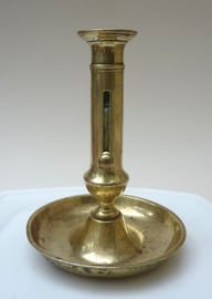 Brass ejector chamberstick 19th century