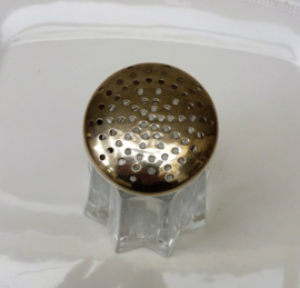 Kristallen strooibus in stervorm met verzilverde dop