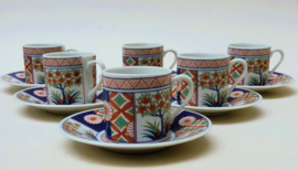 Japanse Imari ware espresso kopjes jaren 40