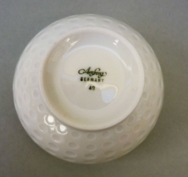 Arzberg Heinrich Loffelhardt shape 2375 Golf ball sugar bowl in white and gold