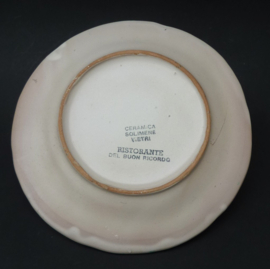 Solimene Vietri piatto Buon Ricordo Al Gambero Milazzo 1978