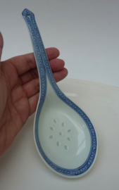 Chinese Wanyu rijstkorrel porseleinen opscheplepel