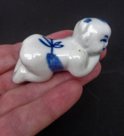 Chinese porcelain chopstick rest reclining boy