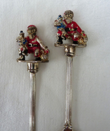 WAPW England silver plated Christmas tea spoon - set of two