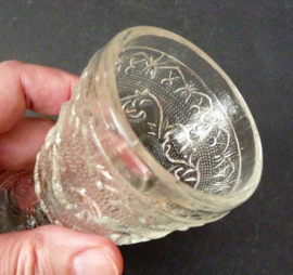 A pair of 19th century Voneche Baccarat pressed glass wine goblets