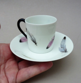 Limoges LC Art Deco lustreware porcelain demitasse espresso cups