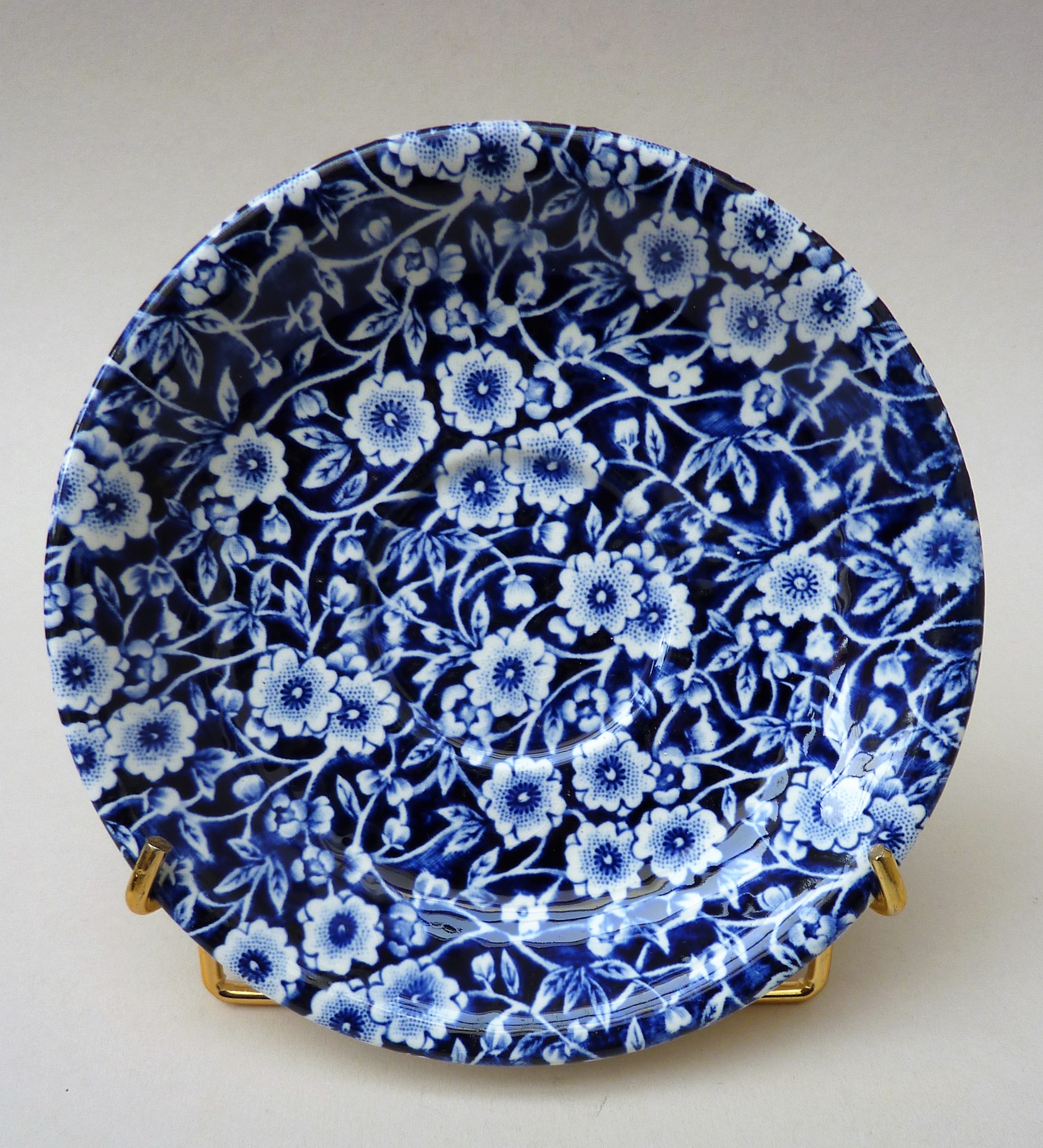 Burleigh Pottery Blue Calico kop met schotel