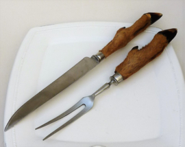 Stainless steel taxidermy deer hoof meat carving set