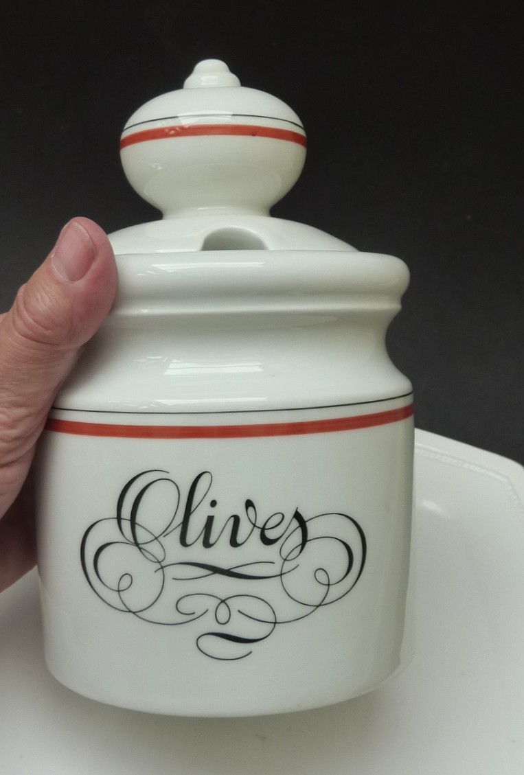Porcelaine d'Auteuil Bistrot olijvenpot Olives