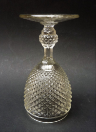 Baccarat pressed glass wine glasses 19th century