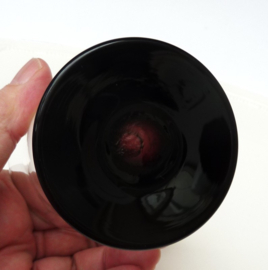 Kristalunie Art Deco glazen op paarse voet Ponti