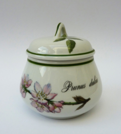 Apilco Elysian Garden lidded sugar bowl Prunus dulcis