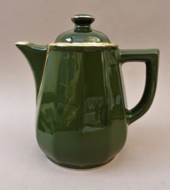 Apilco bistroware porcelain coffee pot green Vert Empire and gold 1 liter