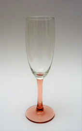 Luminarc  France Rose prosecco glas op lichtroze voet