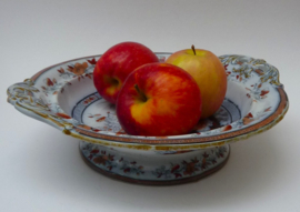 Thomas Till & Son transfer ware pedestal fruit bowl Shanghae ca 1855