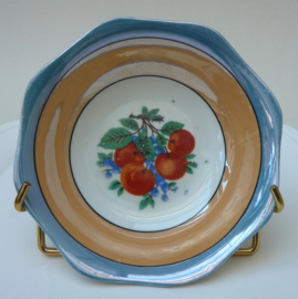 Art Deco lustreware porcelain fruit bowls