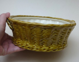 Antique Sarreguemines barbotine Fruit tureen