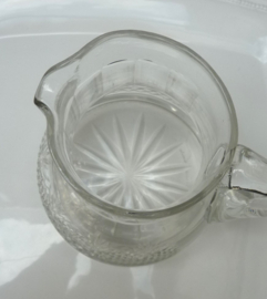 Crystal diamond fan cut water jug 19th century