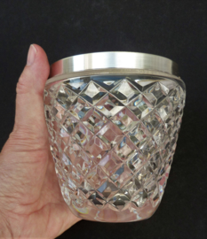 WMF loodkristallen ijsemmer met verzilverd montuur