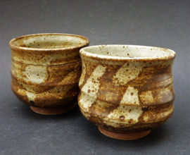 Japanese Mashiko Meoto Yunomi tea bowl set