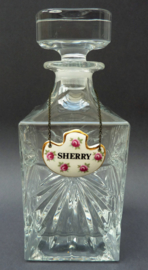 Royal Adderly vintage porcelain decanter label Sherry