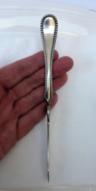 WMA Rogers twisted silver plated master butter knife Beaded Edge